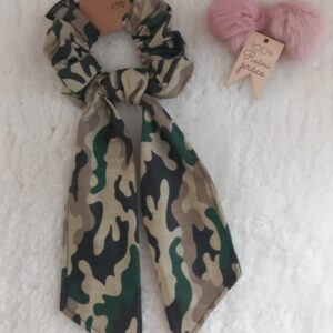 Scrunchie šitá gumička-maskáčová